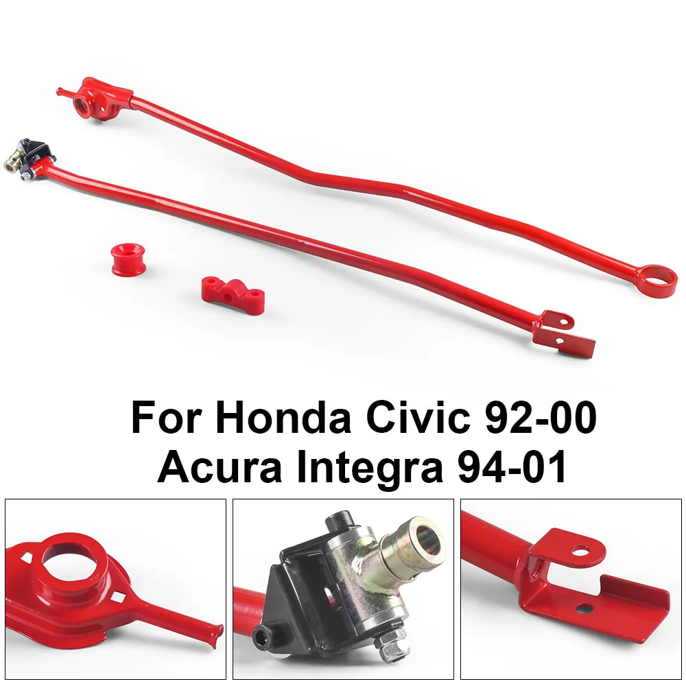 Black Red Shift Linkage B Series swap w/ Bushing For Honda Civic 92-00 For 94-01 Integra
