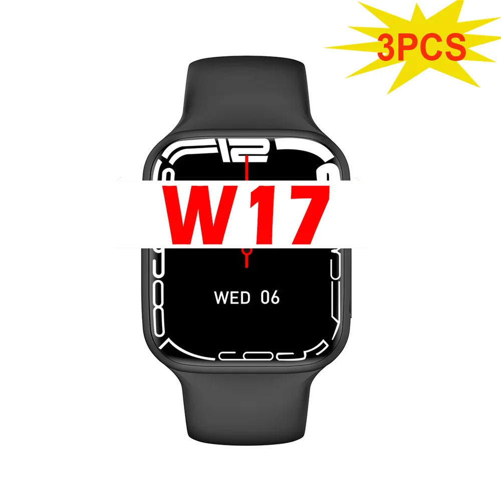 

3PCS IWO W17 Smart Watch 1.9inch Full Screen Smart Watch Serie 7 45MM Bluetooth Call Heart Rate Tracker Sleep Tracker PK W27 W37