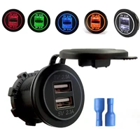 12v24v dual usb 2 1a car charger power adapter for iphone ipad mobile phone gps