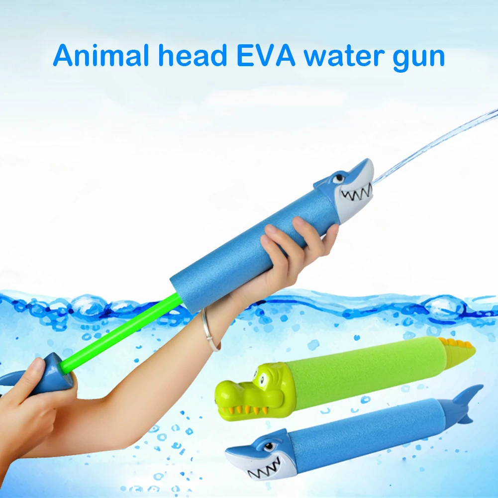 

33cm Summer Water Gun Toys Pistol Blaster Shooter Outdoor Swimming Pools Cartoon Shark Crocodile Squirter Toys For Children