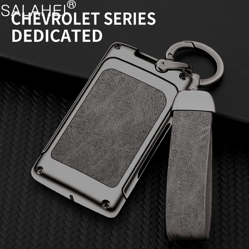 

Car Remote Key Case Cover Zinc Alloy Leather Shell For Chevrolet C7 Corvette Captiva 2014 Spark Onix Volt Aveo Sonic Accessories