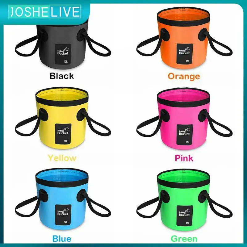 

New fishing bucket folding bucket outdoor convenient fishing box car wash bucket integrated molding 12L