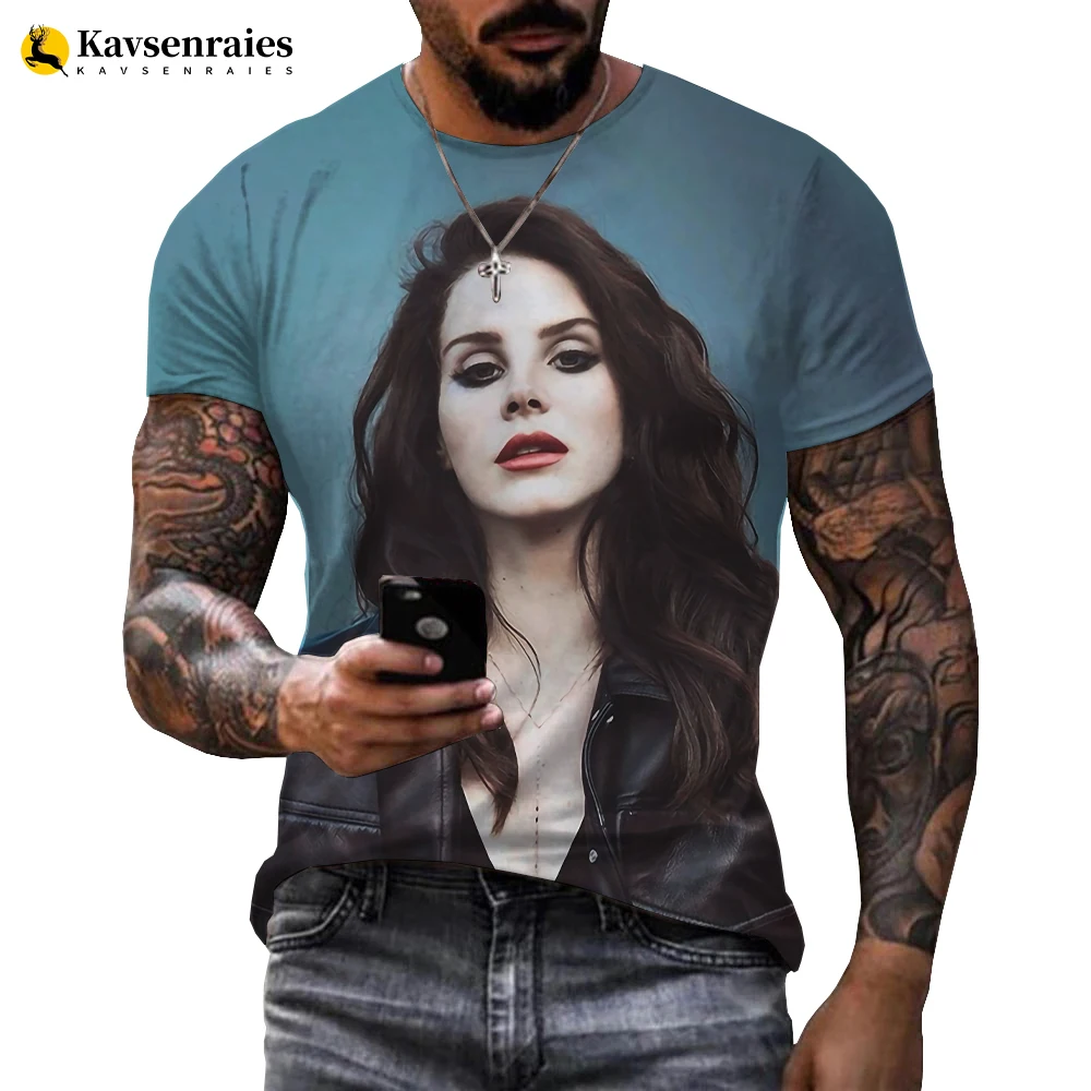 

Популярная футболка певицы Ланы Дель Рей, мужские/женские футболки с 3D принтом, Повседневная футболка в стиле Харадзюку, уличные топы, Прямая поставка, 6XL