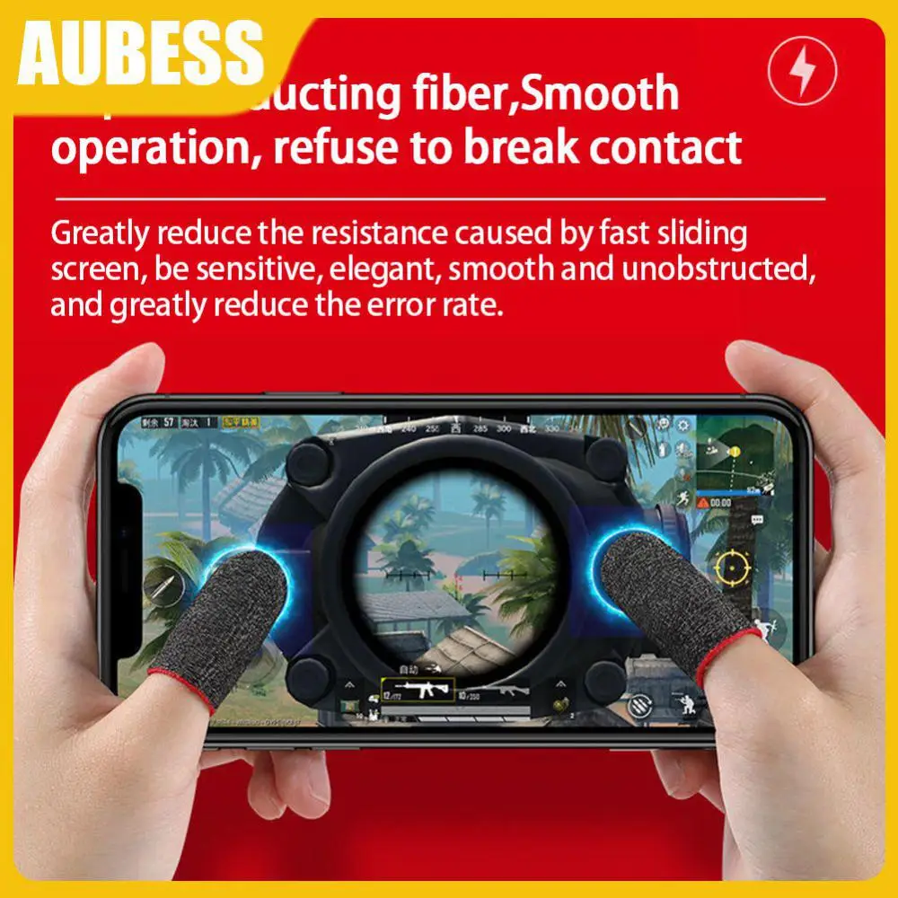 

Finger Sleeves Anti-slip Sensitive Mobile Touch Finger Thumb Sleeve Gloves For Pubg Sweat-proof Fingertips For Mobile Games