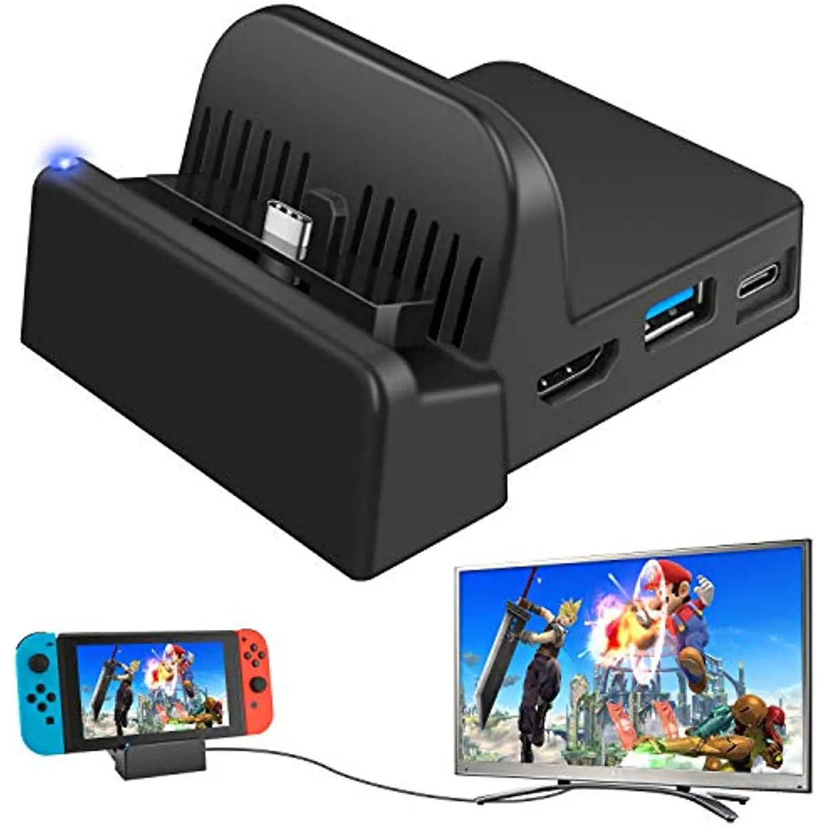 

Docking Station for witch OLED, Charging Dock 4K HDMI TV Adapter Charger Set Replacement Compatible with Official Switch Dock