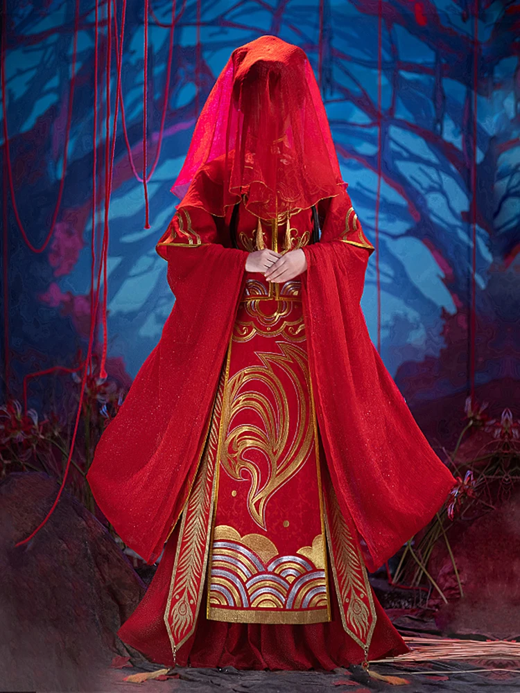 

Небесный Бог благотворит людей Xie Lian Косплей Костюм Аниме женщины великолепное красное свадебное платье ролевая одежда размеры S-XL