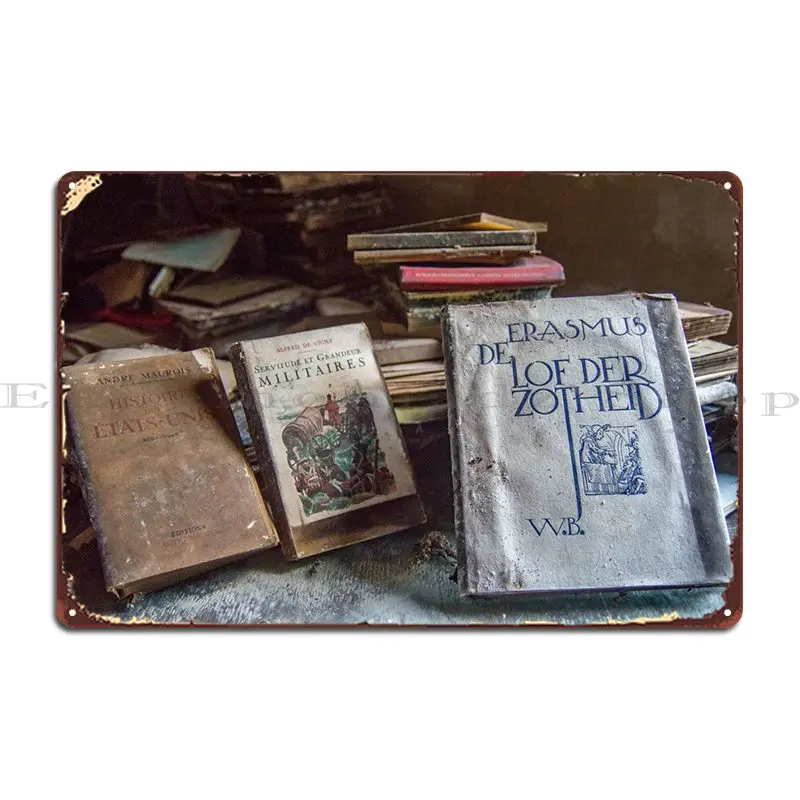

Books In Shambles Metal Signs Wall Decor Custom Poster Party Garage Tin Sign Poster