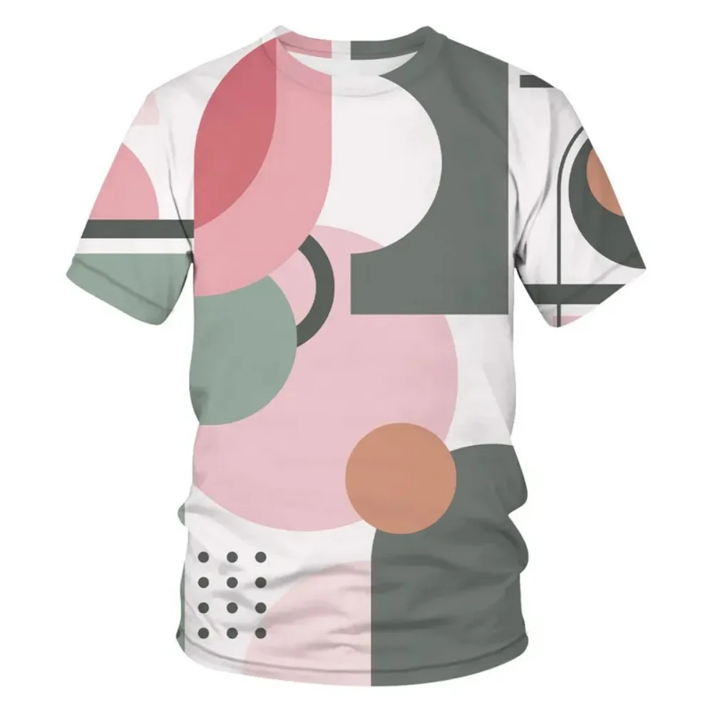 

Новинка лета 2023, Повседневная футболка с коротким рукавом и абстрактным 3d-рисунком для мужчин и женщин, забавная брендовая одежда в стиле хип-хоп