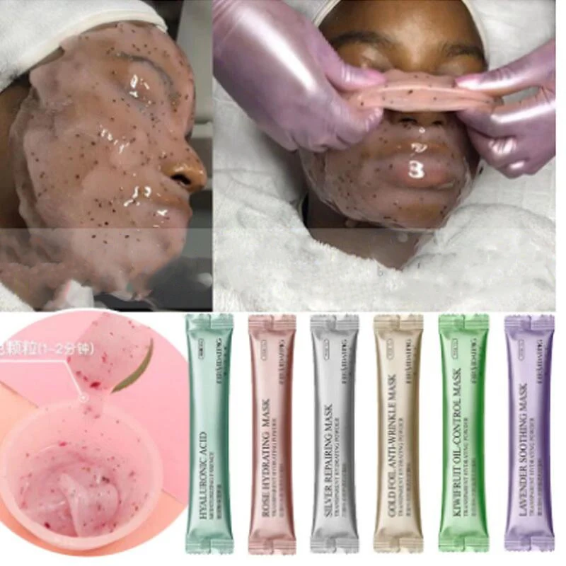 10PCS/lot Facial Mask Collagen Rose Hyaluronic Acid Soft Powder Anti-aging Anti-wrinkle Beauty Organic Peel Off Hydrojelly Mask