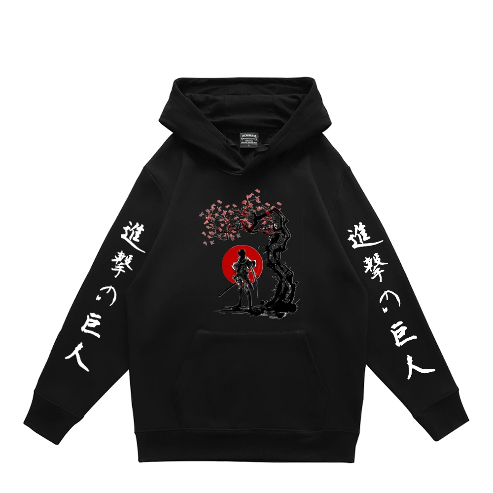 

Anime Attack on Titan Hoodie Men's Clothing Spring New Fleece Sweatshirt Japanese Streetwear Pullover Long Sleeve Hoodies Tops