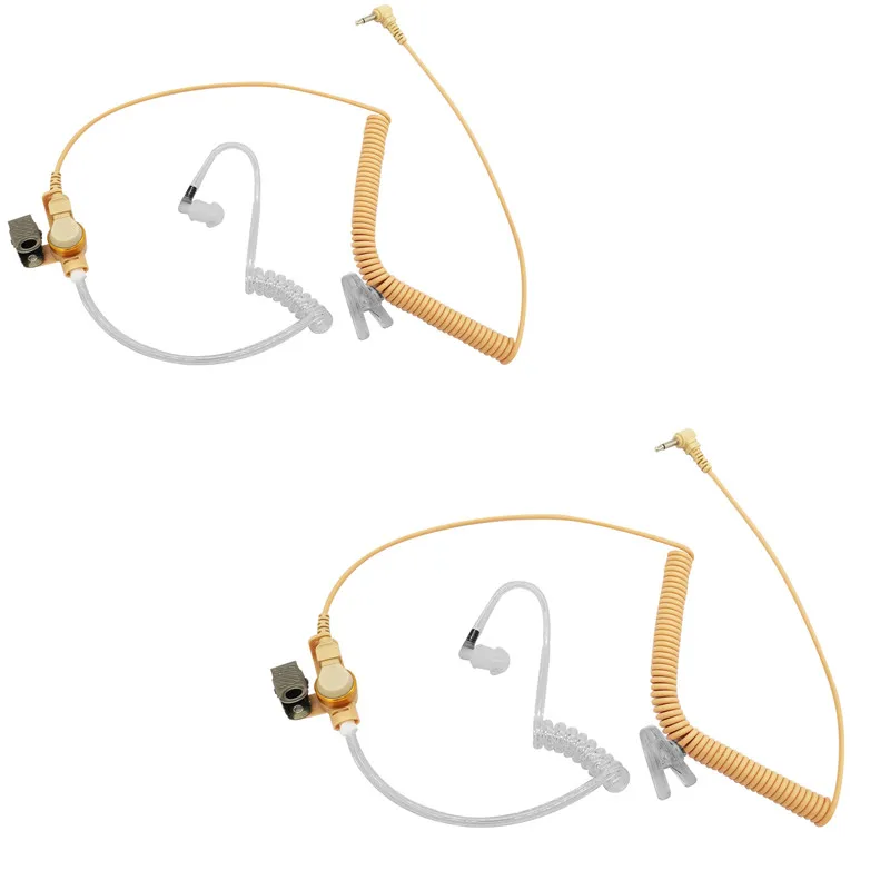 RISENKE 3.5mm Only Surveillance Headset Acoustic Tube Radio Walkie Talkie Accessories Earpiece for Two-Way Radio （2 Packs）