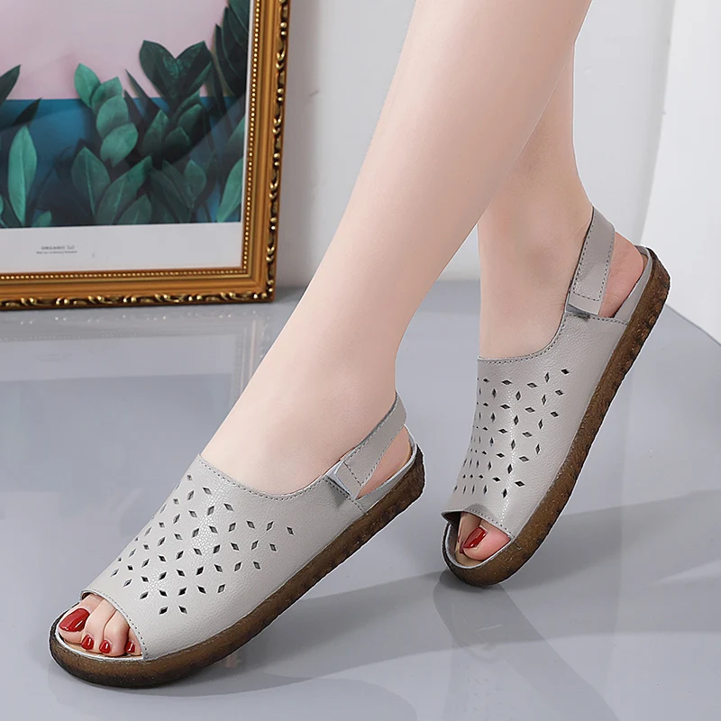 

Summer Fashion Women Sandals Ladies Flats Casual Slippers Comfortable Women's Adult Peep Toe Slides Zapatos Mujer