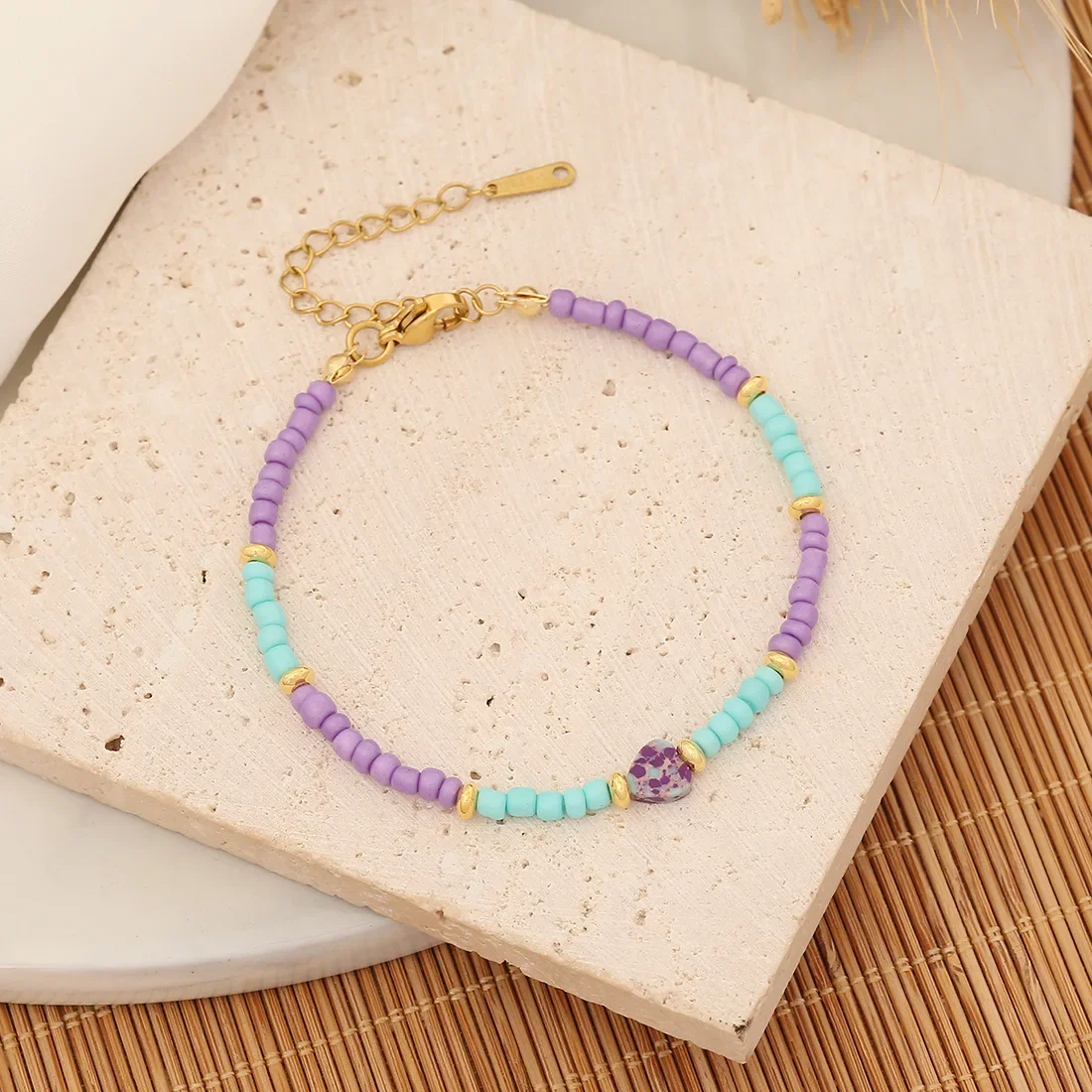 

Bohemian Jewelry Natural Stone Rice Beads Beaded Bracelets For Women New Fashion High Quality Wrist Jewelry Wholesale