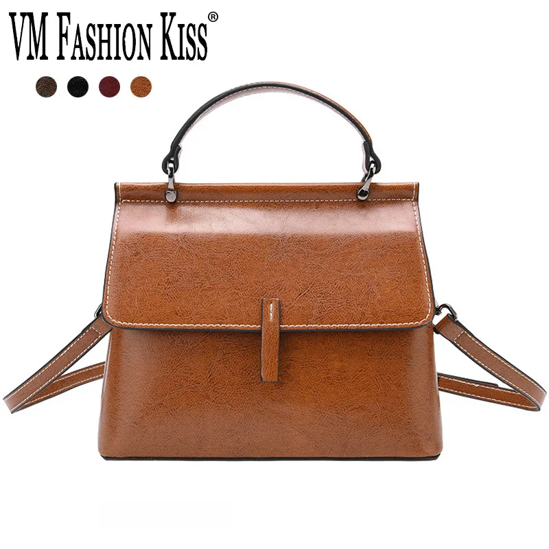 

VM FASHION KISS, Ретро стиль, женские сумки из спилка, винтажная роскошная женская сумка на плечо, одноцветная женская сумка через плечо, кошелек для денег