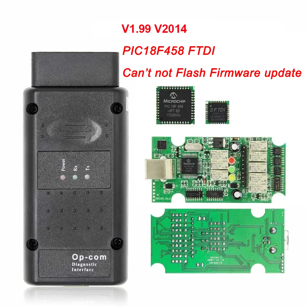 

Opcom V2014 V1.99/1.95/1.70 для обновления прошивки Opel Flash OBD2 диагностический сканер с чипом PIC18F458 FTDI CAN BUS