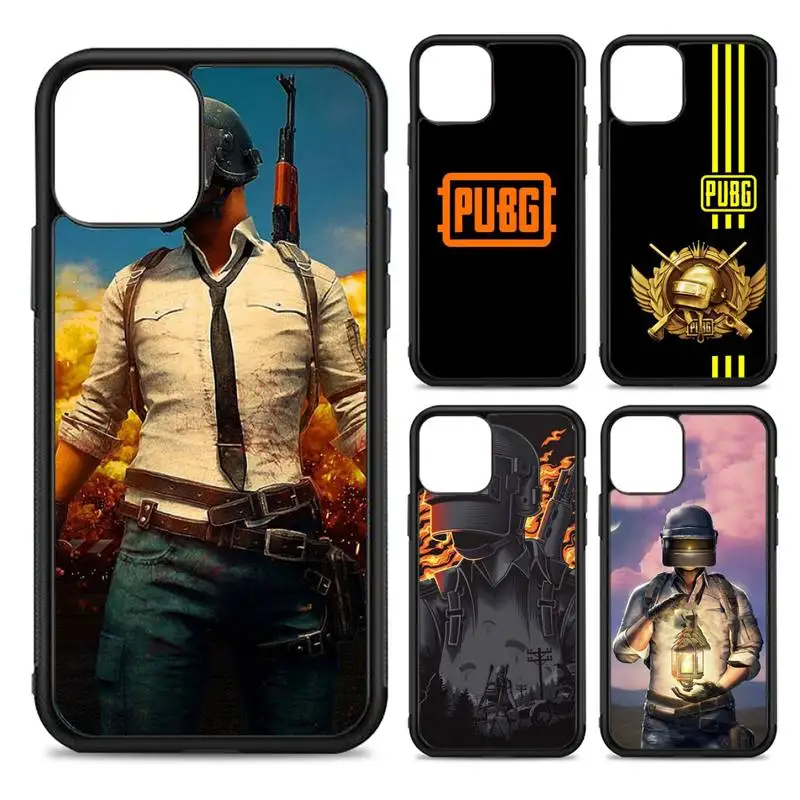 

Hot PUBG Game Phone Case Silicone PC+TPU Case for iPhone 11 12 13 Pro Max 8 7 6 Plus X SE XR Hard Fundas