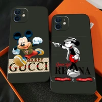 disney mickey anime phone case for funda iphone 13 11 pro max 12 mini x xr xs max 6 6s 7 8 plus soft back silicone cover