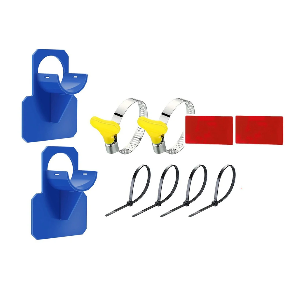 

2 Set Swimming Pool Pipe Holder Hose Bracket Mount Supports Pipes 30-38mm For Intex Above Ground Pool With Cable Tie Hose Clamp