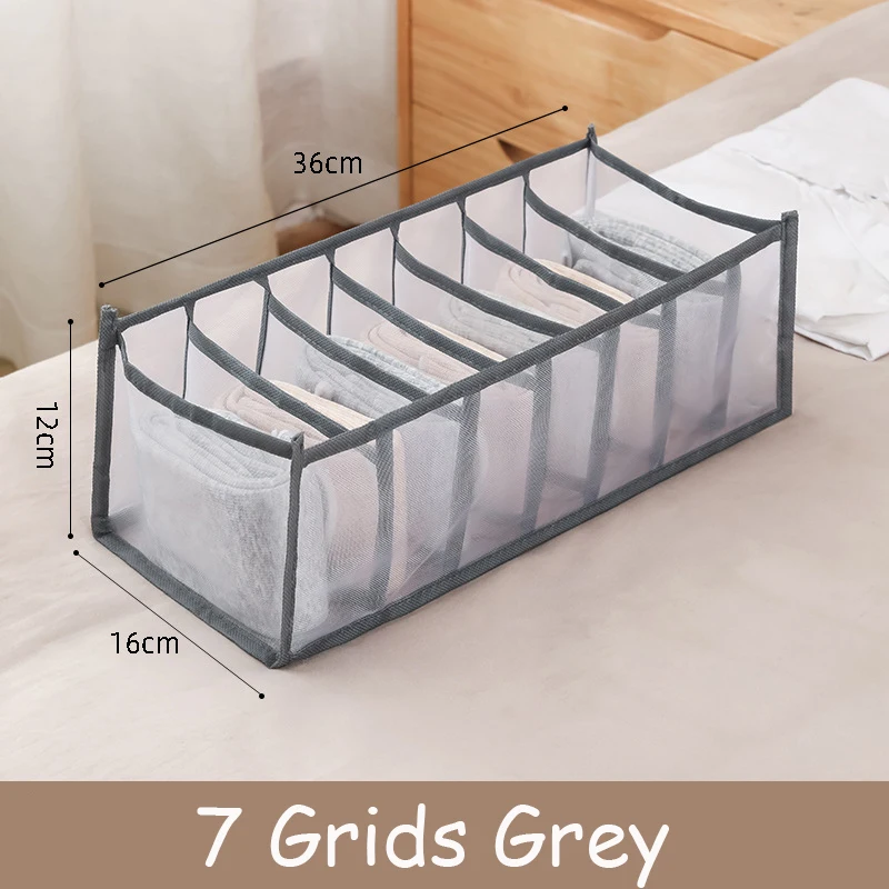 

Divider Boxes Wardrobe Organizer Drawer Closet Storage Boxes Foldable 7 Grid Socks Scarves Dividers Box Organizers For Clothes