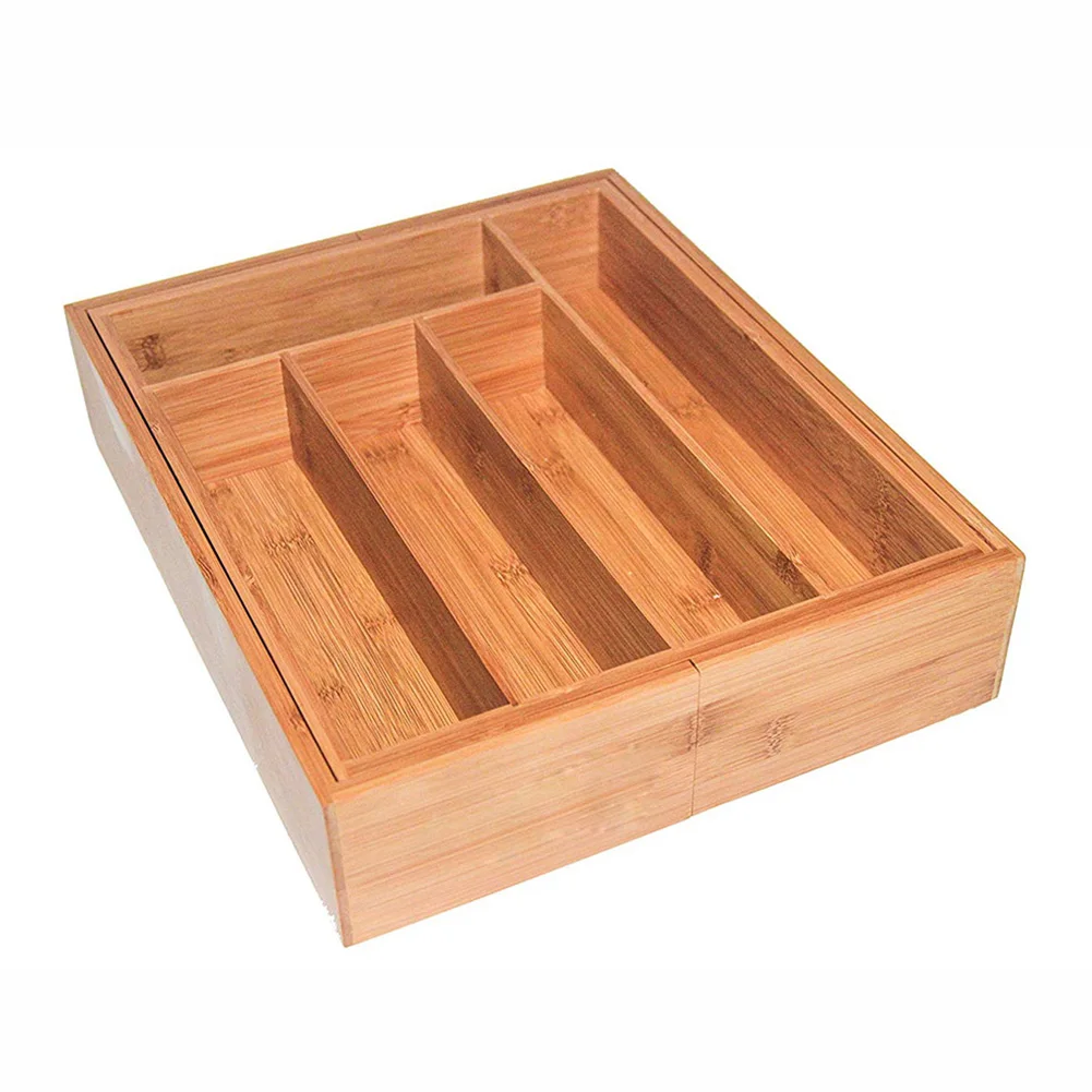 

Home Supplies Expandable Drawer Organizer Tableware Multifunction Kitchen Compartment Silverware Holder Bamboo Cutlery Tray