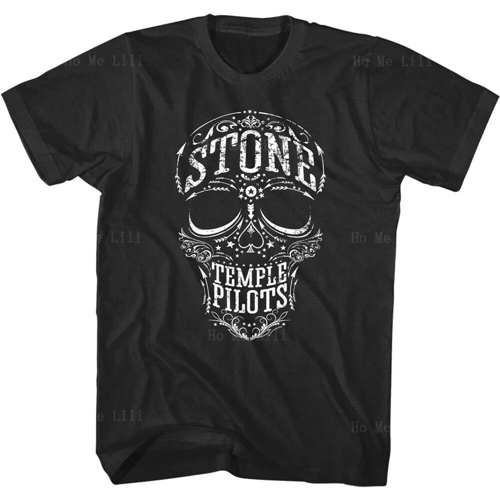 Хлопковые футболки для мужчин Stone Temple Pilots с сахарным черепом