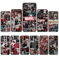 marvel avengers aesthetic for honor 60 50 20 se pro x30 10x 10i 10 9x 9a 8x 8a lite silicone soft tpu black phone case cover