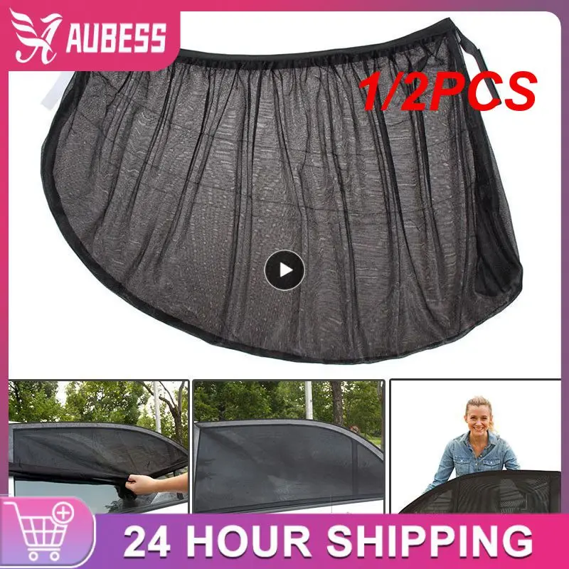 

1/2PCS Car Sun Shade Side Window Sunshade Cover UV perspective mesh Universal car Anti-mosquito Windows Sunshade