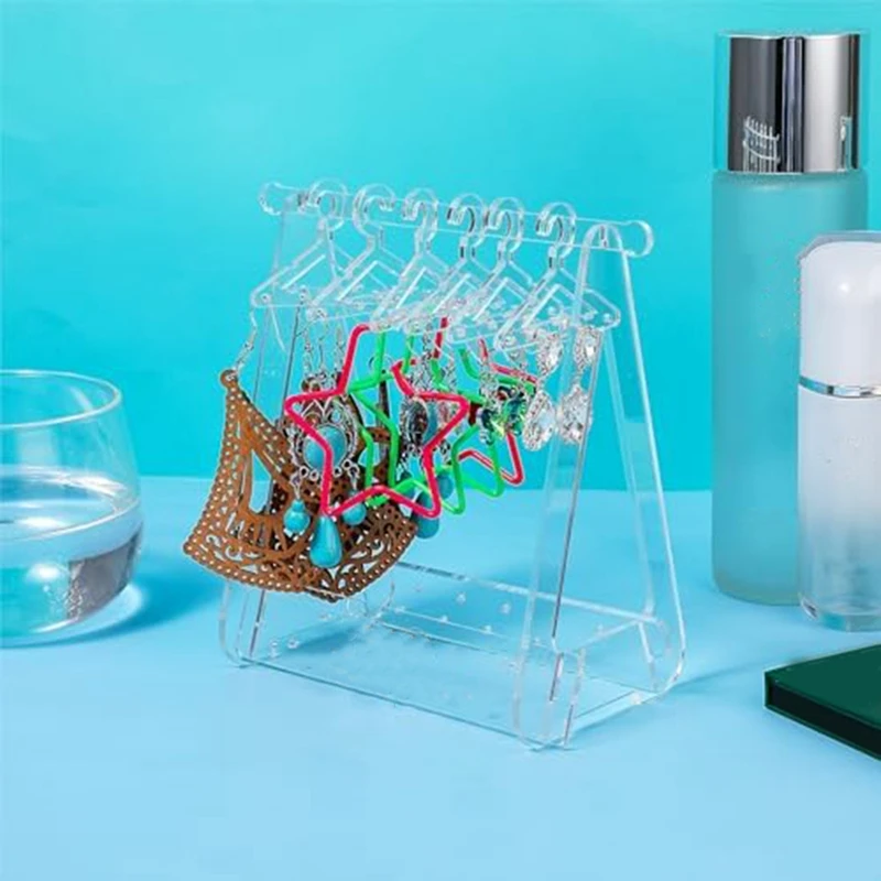 Прозрачная вешалка для пальто сережек акриловая органайзер демонстрации