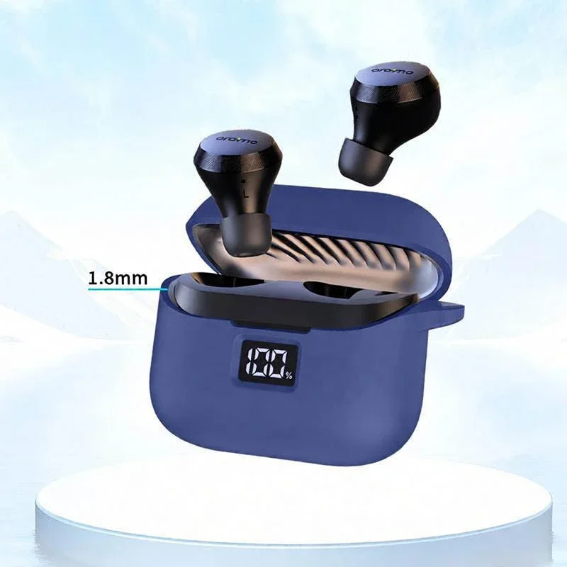 Фото Чехол Skinlee для Oraimo AirBuds 4, однотонный, из жидкого силикона, противоударный, для Oraimo AirBuds 4, задняя крышка №4