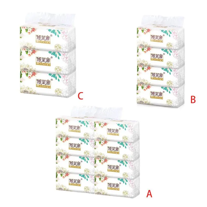 

Disposable for FACIAL Tissue Makeup Wipes Cotton Pads Cleansing Paper Face Towel 320 Sheet Per Box for Travel or Home Us