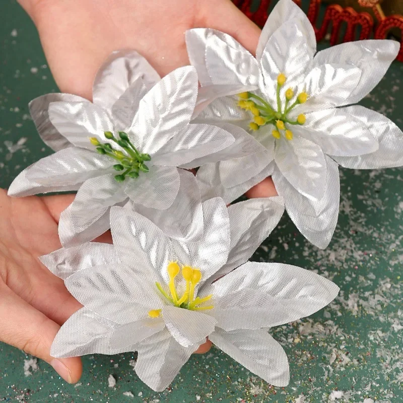 Искусственные шелковые головки красного золота с зажимом 14 см