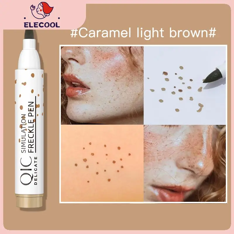 

Natural Lifelike Freckle Pen Soft Brown Freckle Pen Makeup Waterproof Dot Spot Pen Create the Most Effortless Sunkissed Look