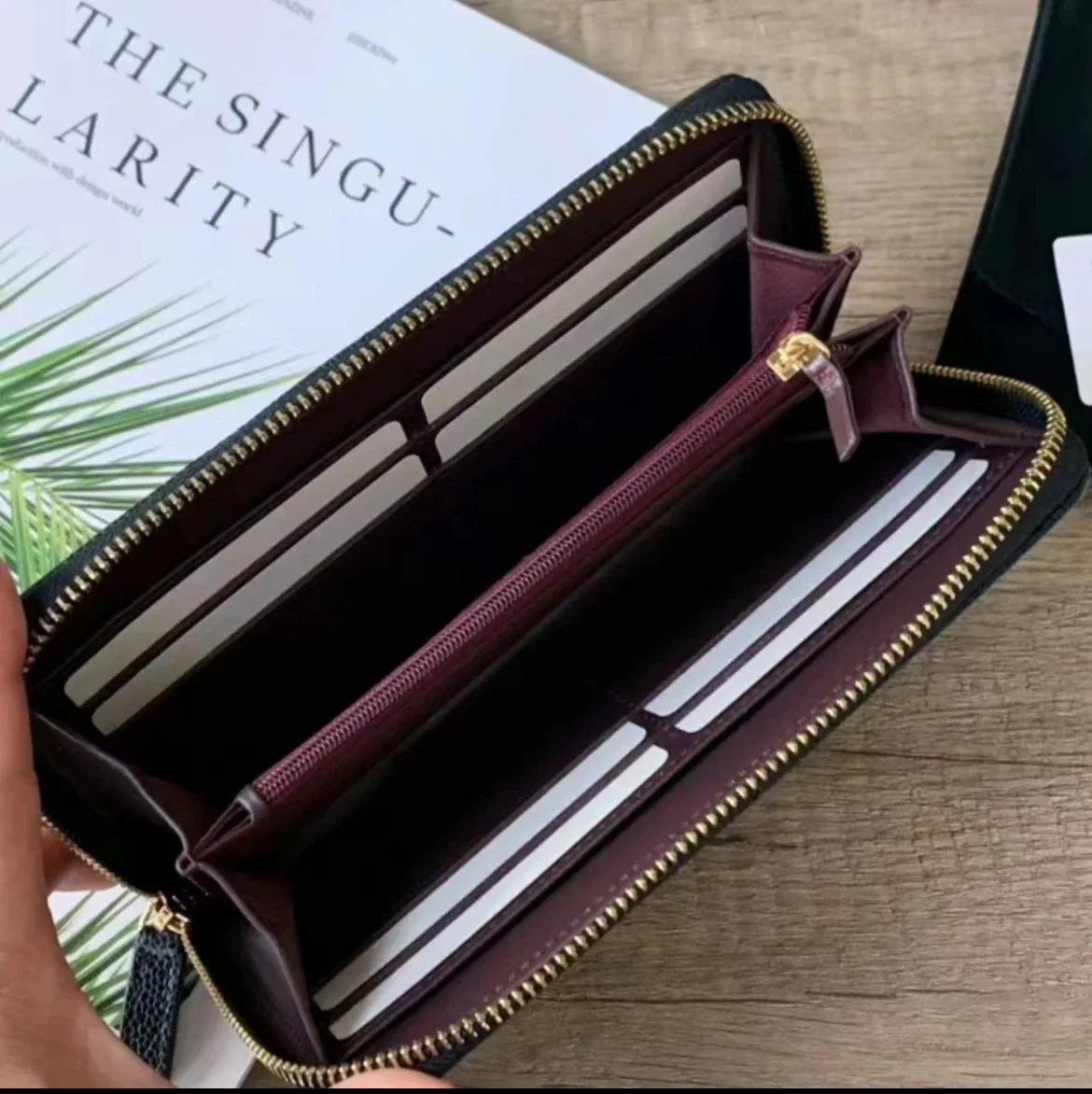 

Designer Zipper Cowhide Purse Credit Clutch Wallet Phone Leather Case Top Bag Coin AAAAA Luxury Woman Grid Pattern Card Long