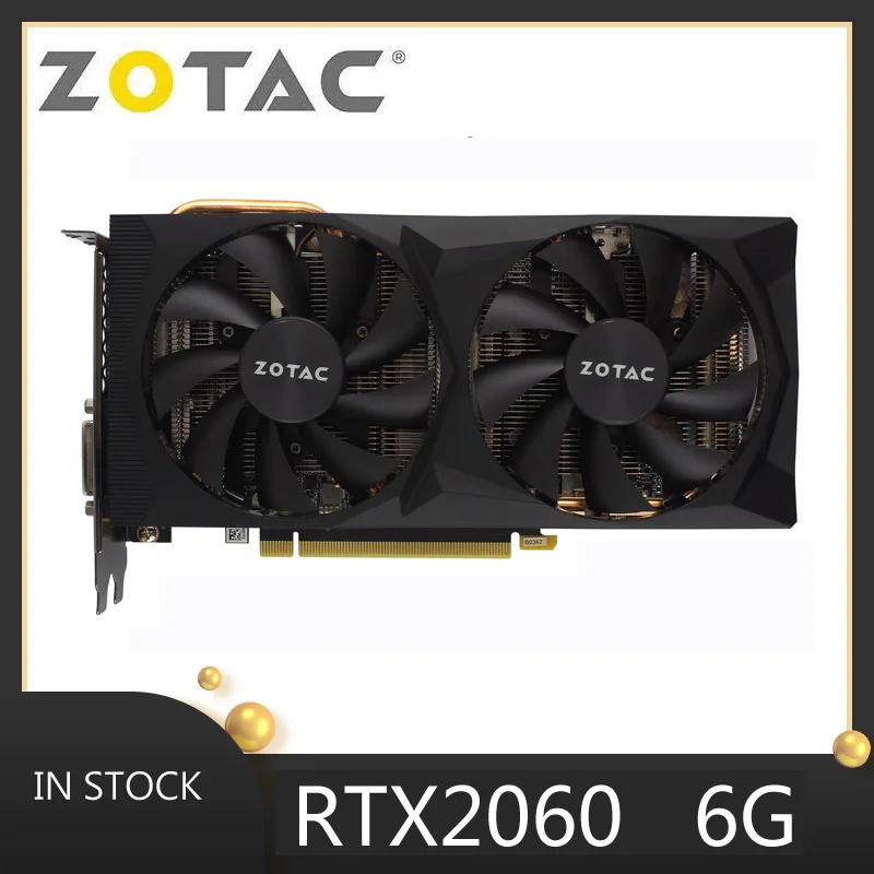 

Видеокарта gigabyte, zotac RTX 2060, 6 ГБ, 192-бит, gddr6, 500 Вт, nvidia geforce
