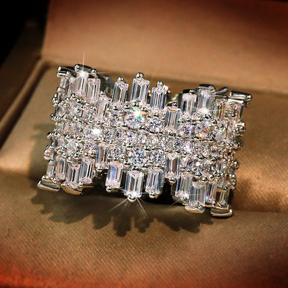 

WPB высококачественное женское кольцо, блестящее кольцо с бриллиантами неправильной формы, женское роскошное ювелирное изделие, Женское кольцо с бриллиантом из циркония, дизайнерское кольцо для девушки, подарок, новинка