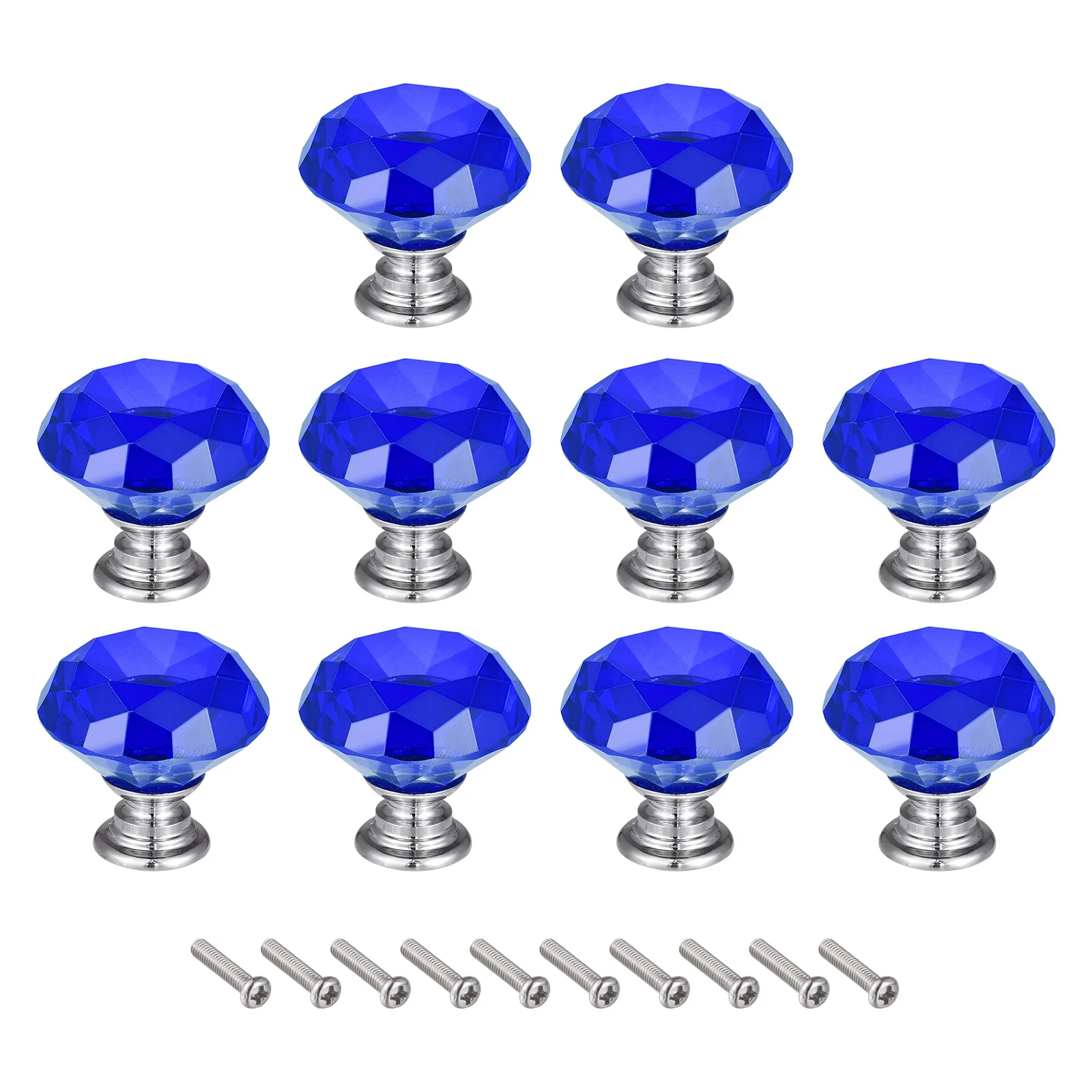 

Uxcell 30mm Crystal Knobs Drawer Diamond Shaped Pulls Handles Blue 10pcs