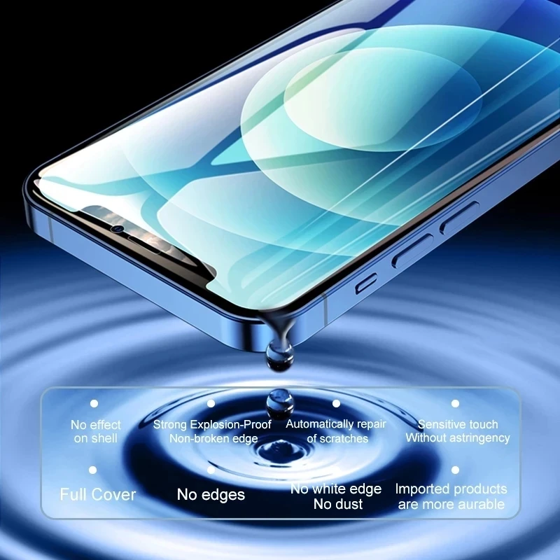 Гидрогелевая пленка с полным покрытием для iPhone 11 12 13 14 Pro Max mini Защита экрана 8 7 Plus 6