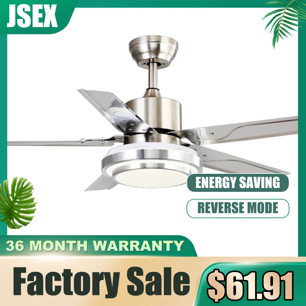 

Нордический современный потолочный вентилятор из нержавеющей стали, 110 В, 220 В, креативный домашний встроенный вентилятор для гостиной, рест...