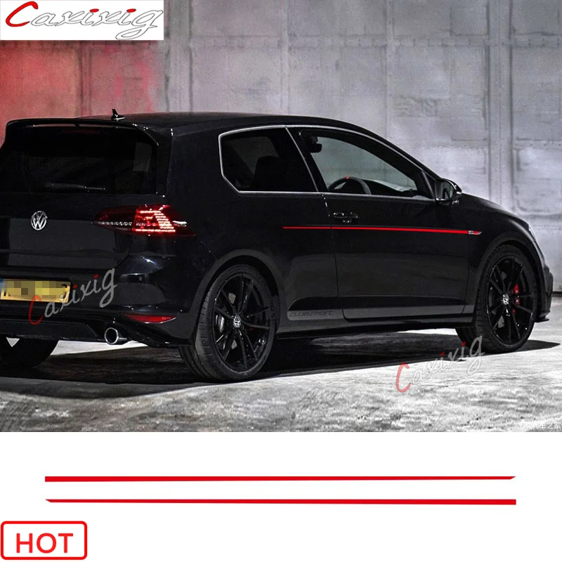 

2 шт., автомобильные двусторонние виниловые наклейки для Volkswagen GOLF 7 8 3-5 дверей