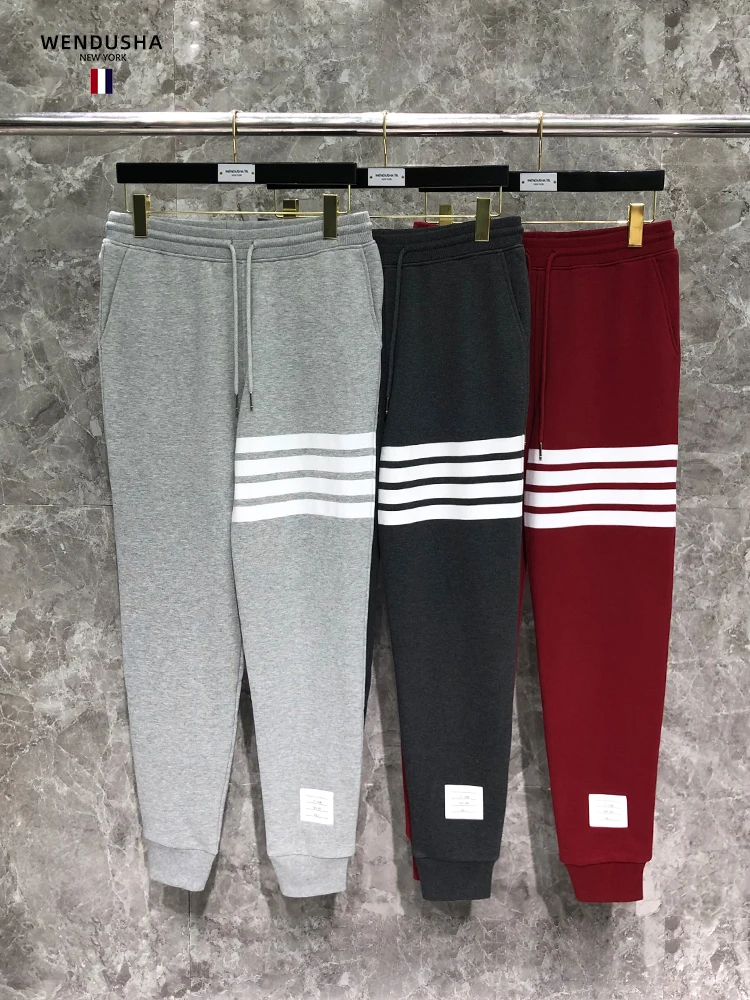 TB trousers, yarn-dyed cotton trousers, casual sports trousers, trendy men's and women's couples, trendy brand classics