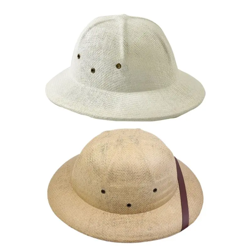 

652F Beekeeping Hats Straw Weaved Beekeeper Cap Anti Bee Insect Bite Protector
