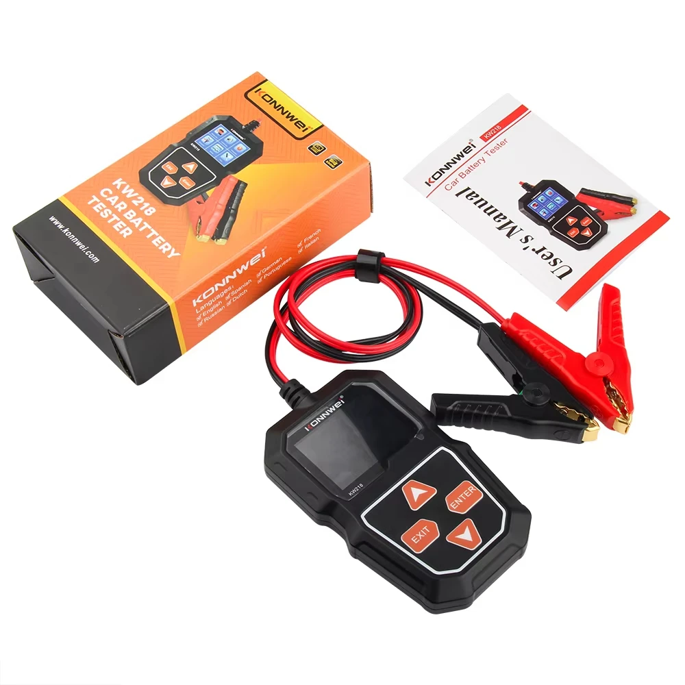 

KONNWEI KW218 тестер автомобильного аккумулятора 6 В 12 В анализатор системы мотоцикла и грузовика 2000CCA инструмент для тестирования зарядки PK KW650