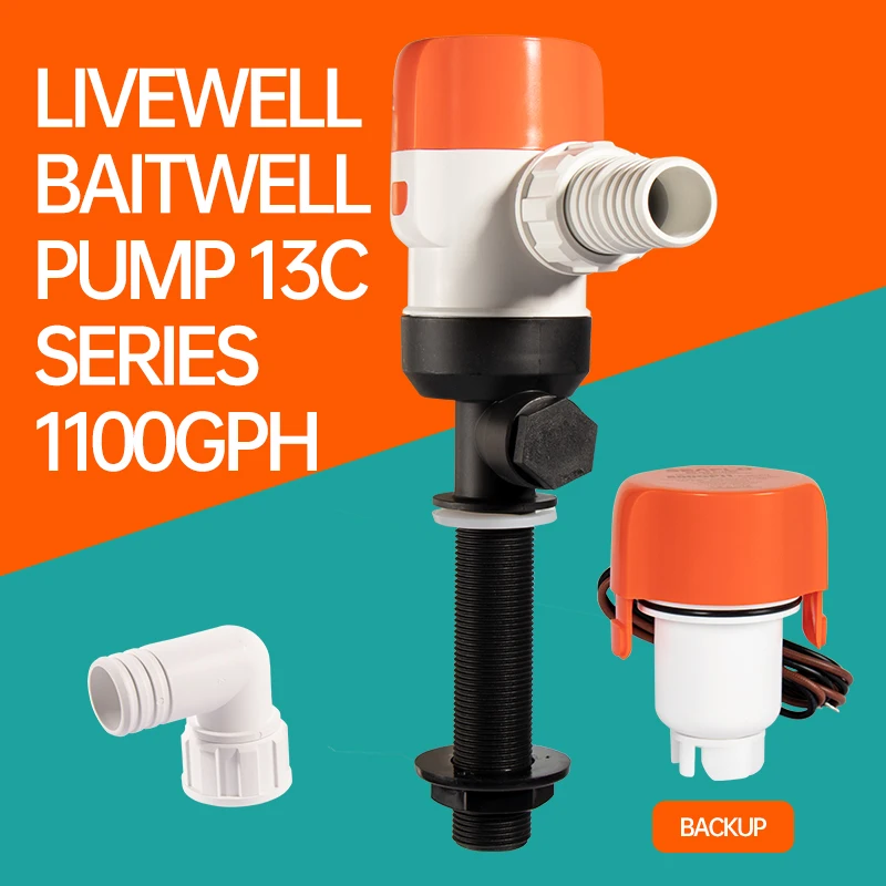 seaflo13 series aeration bait pump live fish tank water marine road submarine DC submersible