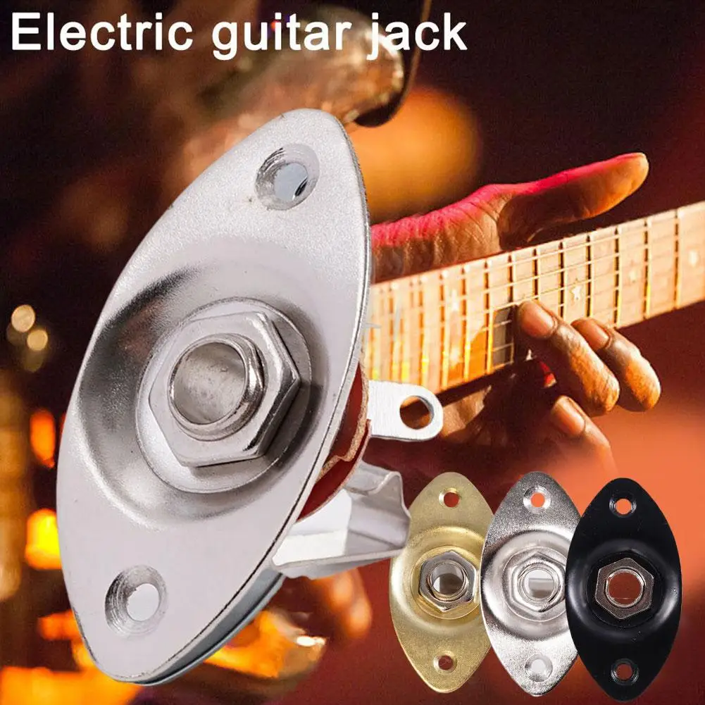 

Electric Guitar Jack Oval Electric Guitar Accessories 7.3*6.8*1.7 Cm Audio Jack Hole Output Socket Equipment Guitar Q3B2