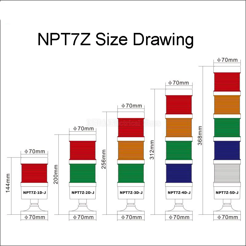1 шт. NPT7Z-3D-J/1D/2D/5D со звуком многослойная комбинированная сигнальная лампа