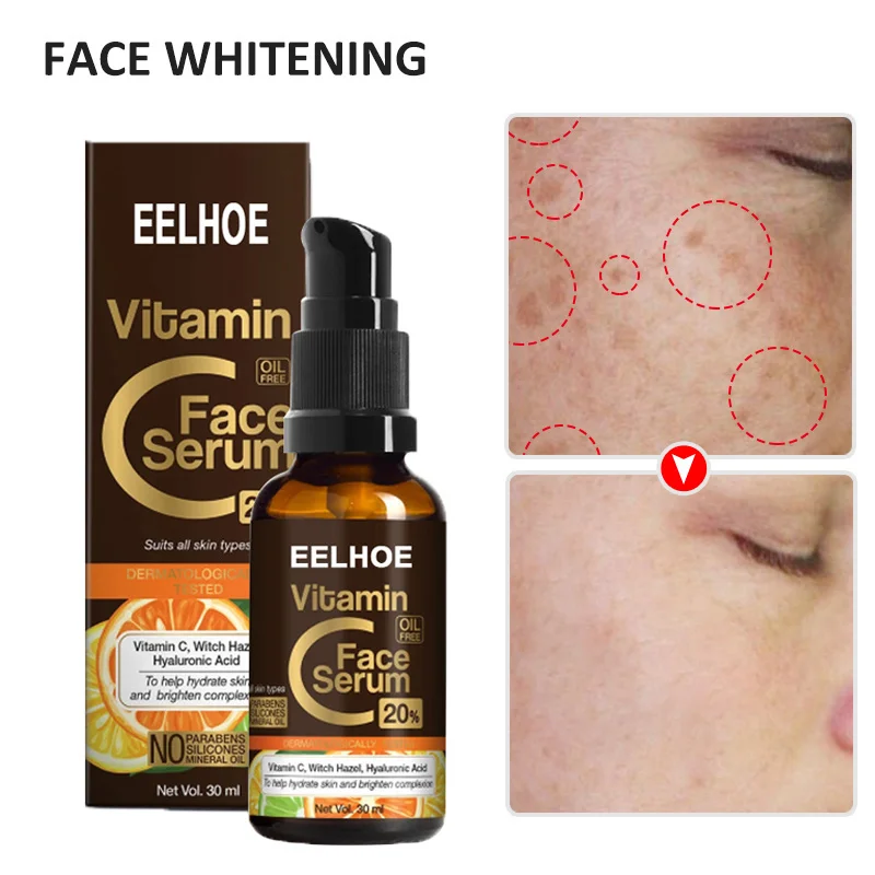 

Vitamin C Freckle Face Serum Remove Dark Spots Anti-Aging Essence Shrink Pores Whitening Moisturizing Firm Korean Beauty Health