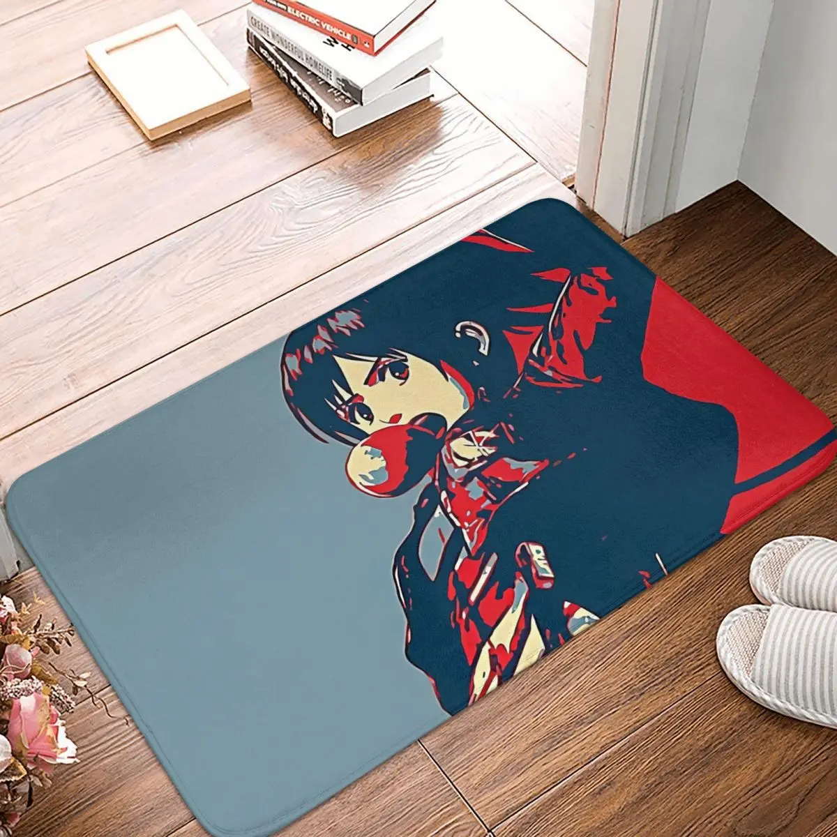 Attack On Titan Non-slip Doormat Sasha Living Room Bedroom Mat Welcome Carpet Flannel Pattern Decor