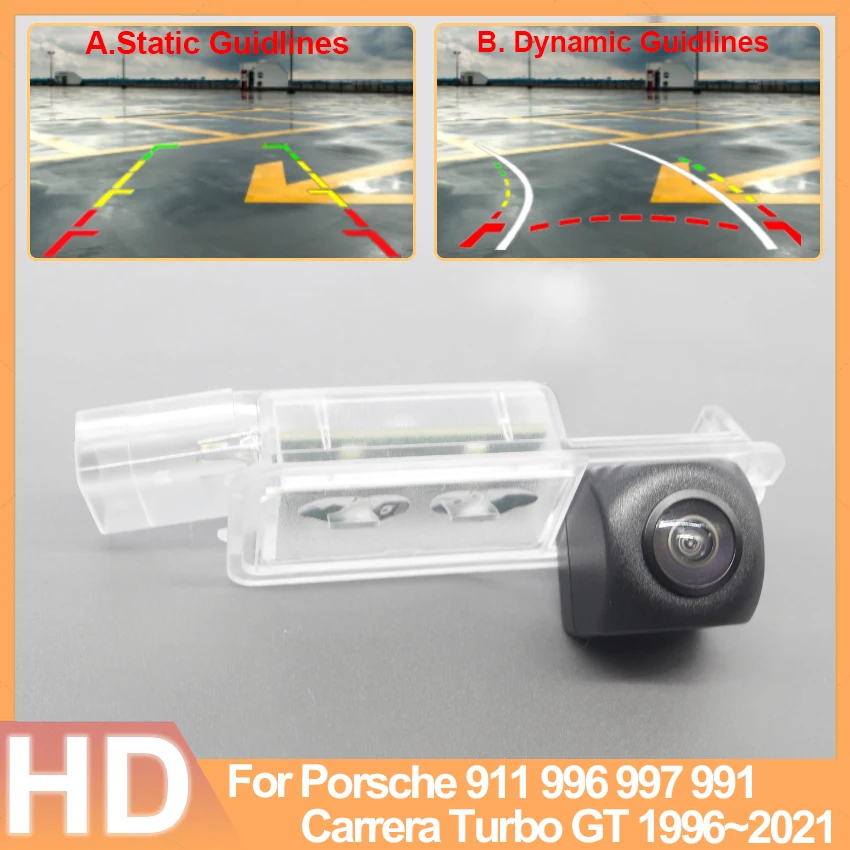 Камера заднего вида для Porsche 911 996 997 991 Carrera Turbo GT 1996 ~ 2021 парковочная камера с ночным
