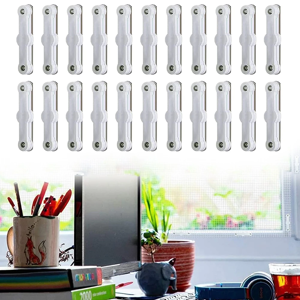 

22 Pcs Mounting Buckle For Casement Grids Self-Adhesive Rectangular Screen Clip Sash Mounting Buckle Insect Net Home Accessories