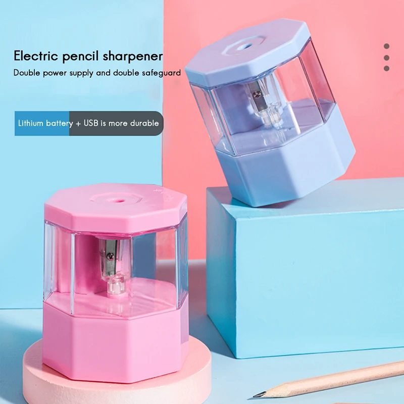 

Electric Pencil Sharpener Rechargeable For Kids Student Children Home Office Stationery School Supplies